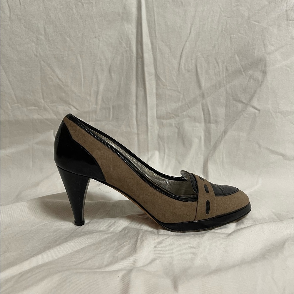 Roberto Capucci Black & Beige Heels – Size 7.5